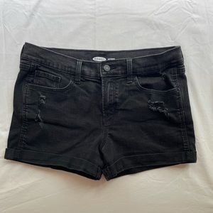 Old Navy Boyfriend Shorts (Distressed Black)